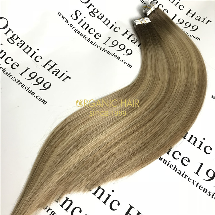 Cheap tape in hair extension Ombre color X70